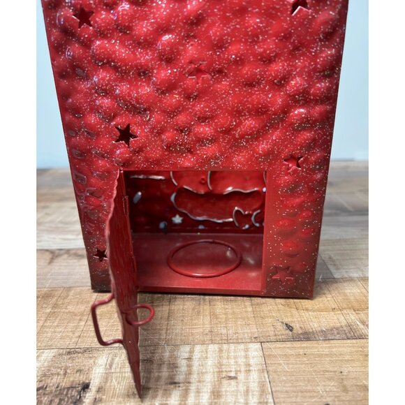 Decorative Holiday Metal Candle Holder With Snowman Design - Picture 4 of 7